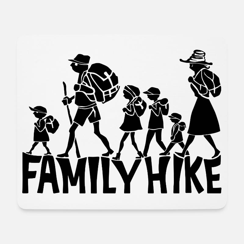 Conception de randonnée familiale pour les équipes familiales et plus encore... - Tapis de souris (format paysage) - blanc