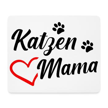 Katzenmama - Mousepad (Querformat) - Weiß - Vorne