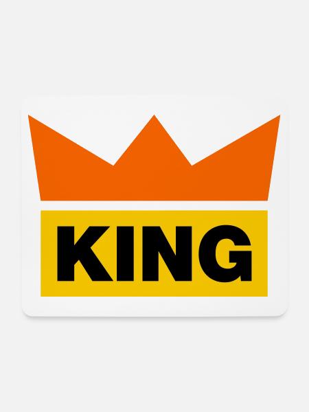 King / 3 Farben - Mousepad (Querformat) - Weiß