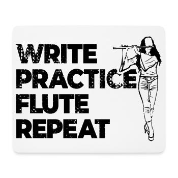 Motivierender Flötenspruch - Mousepad (Querformat) - Weiß - Vorne