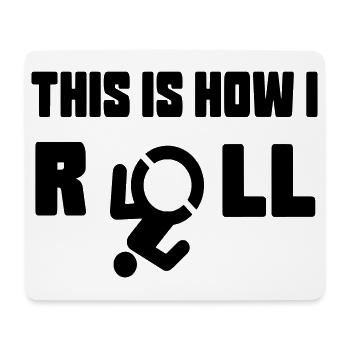 So rolle ich meinen Rollstuhl * - Mousepad (Querformat) - Weiß - Vorne