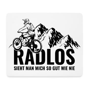 Mountainbike Radlos sieht man mich so gut wie nie  - Mousepad (Querformat) - Weiß - Vorne