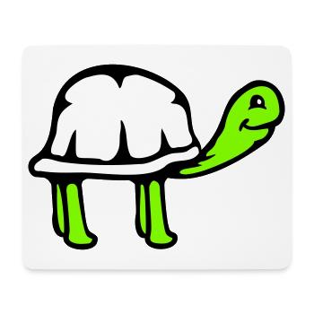 Turtle long neck smiling happy funny - Mouse Pad (horizontal) - white - Front