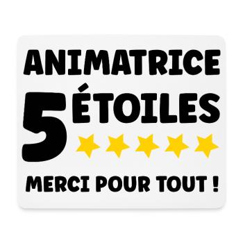 ANIMATRICE - Tapis de souris (format paysage) - blanc - Devant