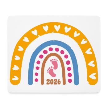 Wenn aus Liebe Leben wird - Baby 2026 - Mousepad (Querformat) - Weiß - Vorne