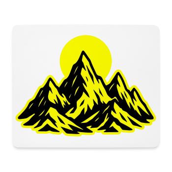 Soleil des montagnes - Tapis de souris (format paysage) - blanc - Devant