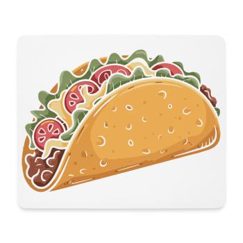 Cartoon Taco Fiesta - Mousepad (Querformat) - Weiß - Vorne