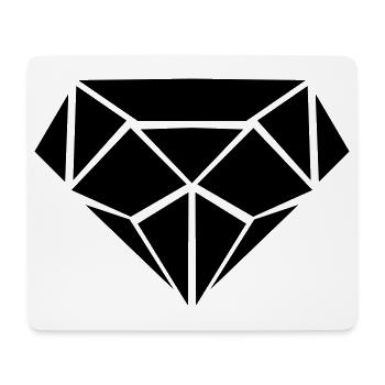 Diamant - Tapis de souris (format paysage) - blanc - Devant
