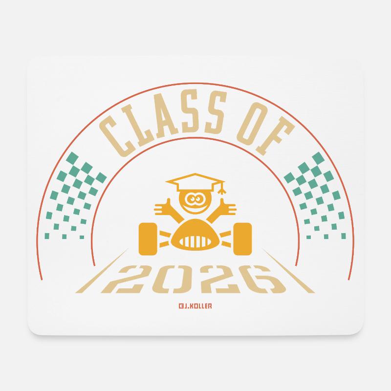Class Of 2026 (Abschlussklasse Zieleinfahrt / 4C) - Mousepad (Querformat) - Weiß