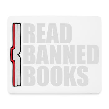 Lire des livres interdits Verbotene Bücher Lesen Freiheit - Tapis de souris (format paysage) - blanc - Devant