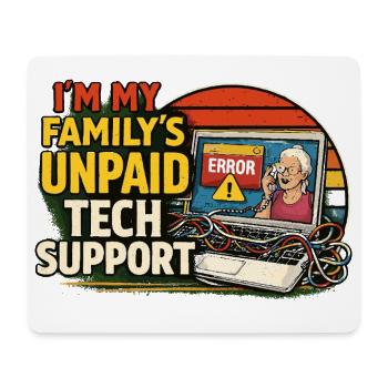 Support technique familial non rémunéré - Tapis de souris (format paysage) - blanc - Devant
