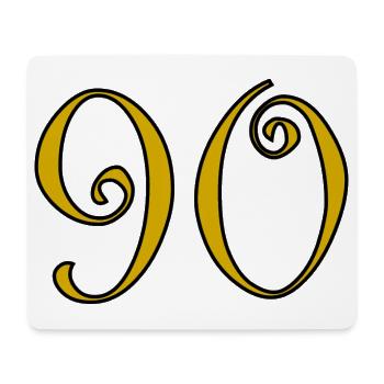 90. 90 YEARS. 90th ANNIVERSARY. 90 YEARS ANNIVERSARY. - Mouse Pad (horizontal) - white - Front