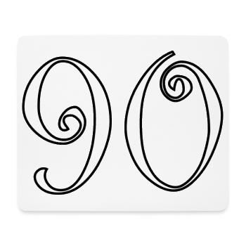 90. 90 YEARS. 90th ANNIVERSARY. 90 YEARS ANNIVERSARY. - Mouse Pad (horizontal) - white - Front