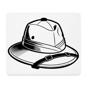 Safari-Hut - Mousepad (Querformat) - Weiß - Vorne