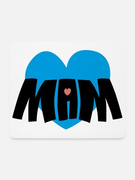 Mom heart - Mouse Pad (horizontal) - white