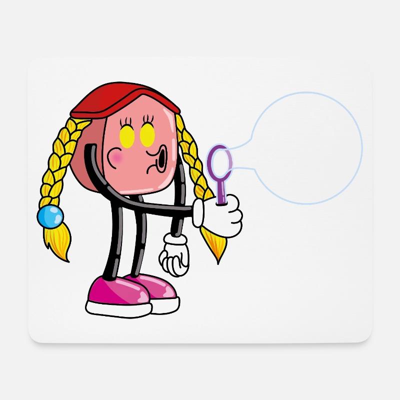 Bubble Girl Haus - Mousepad (Querformat) - Weiß
