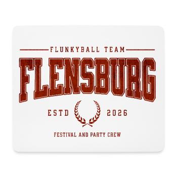 Flunkyball Profi Team Flensburg Vintage Shirt - Mousepad (Querformat) - Weiß - Vorne