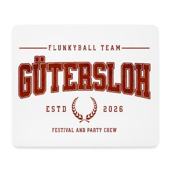Flunkyball Profi Team Gütersloh Vintage Shirt - Mousepad (Querformat) - Weiß - Vorne
