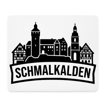 Schmalkalden Silhouette Wahrzeichen - Mousepad (Querformat) - Weiß - Vorne