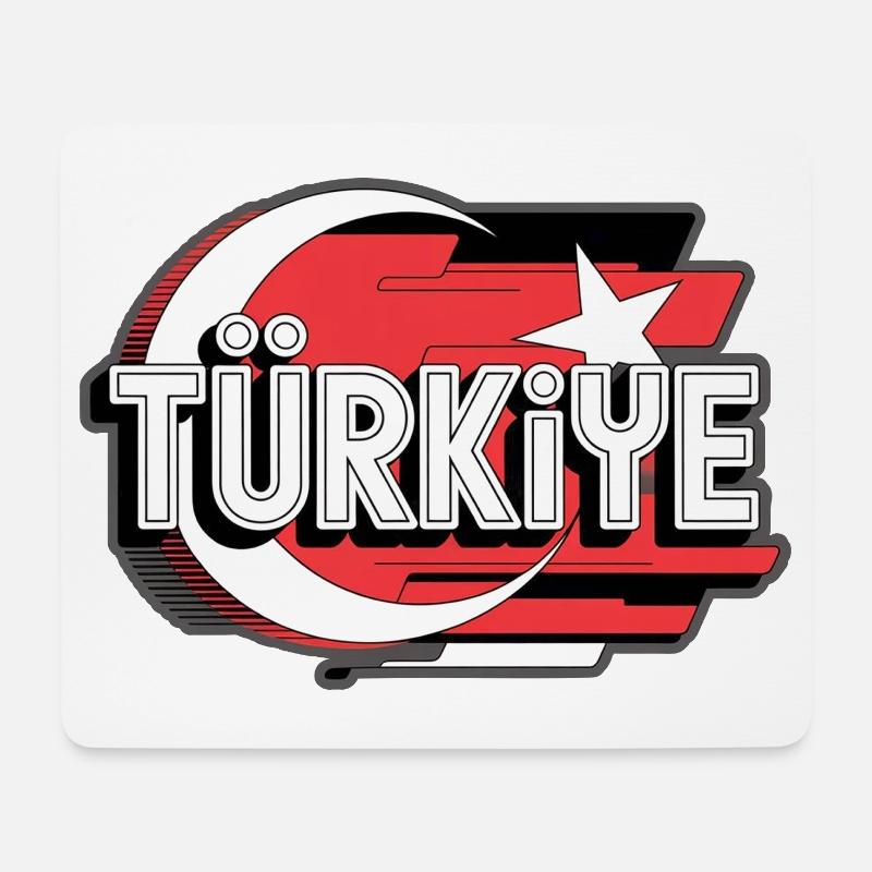 Türkiye - Mousepad (Querformat) - Weiß