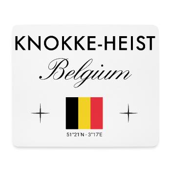 Knokke Heist Belgium Coordinates Travel Souvenir - Mouse Pad (horizontal) - white - Front