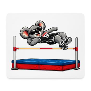 Süßer Koala beim Hochsprung - Mousepad (Querformat) - Weiß - Vorne