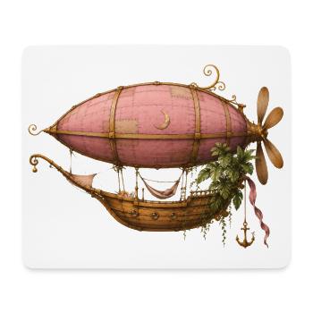 Lunas Luftschiff - Mousepad (Querformat) - Weiß - Vorne
