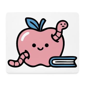 Classroom Apfel Logo - Mousepad (Querformat) - Weiß - Vorne
