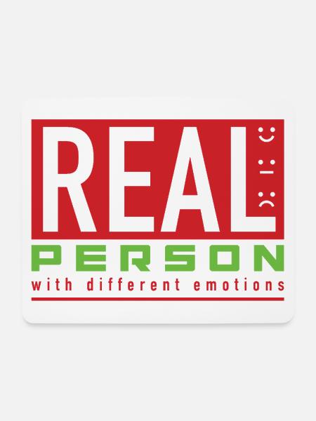 Real Person - Mousepad (Querformat) - Weiß