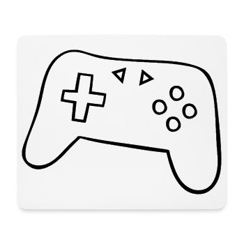 Klassischer Gamepad Silhouette - Mousepad (Querformat) - Weiß - Vorne