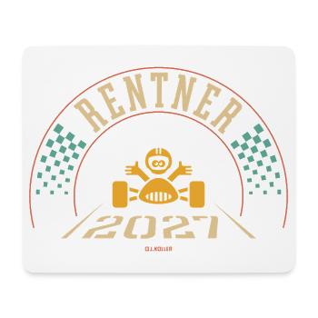 Rentner 2027 (Rente Ruhestand Zieleinfahrt / 4C) - Mousepad (Querformat) - Weiß - Vorne