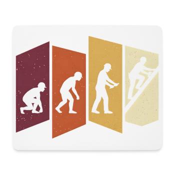 Dachdecker Evolution Retro Handwerk Beruf Spruch - Mousepad (Querformat) - Weiß - Vorne
