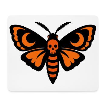 Totenkopfschwaermer Motte Logo - Mousepad (Querformat) - Weiß - Vorne