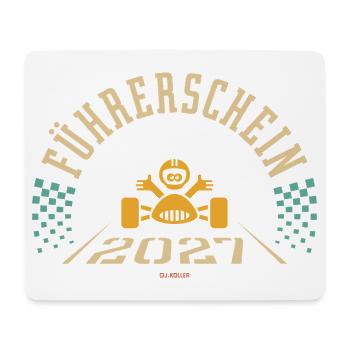 Führerschein 2027 (Fahranfänger / 4C) - Mousepad (Querformat) - Weiß - Vorne