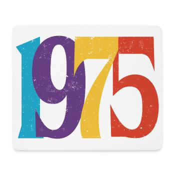 Geboren 1975 Geburtstagsgeschenk Geburtstag 75 - Mousepad (Querformat) - Weiß - Vorne