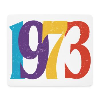 Geboren 1973 Geburtstagsgeschenk Geburtstag 73 - Mousepad (Querformat) - Weiß - Vorne