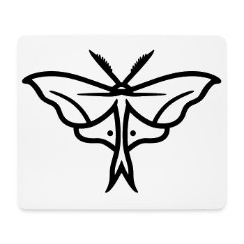 Moon Butterfly - Mousepad (Querformat) - Weiß - Vorne