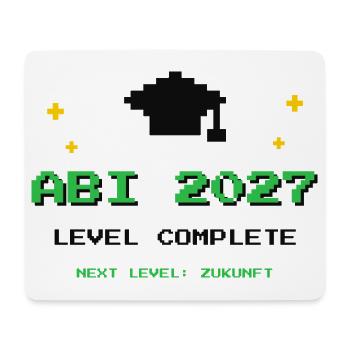 Abi 2027 – Level Complete Abitur Gamer Shirt - Mousepad (Querformat) - Weiß - Vorne