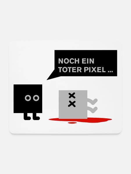 dead pixel_german - Mousepad (Querformat) - Weiß