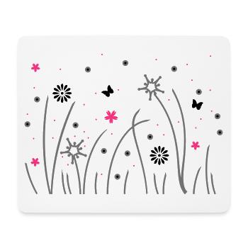 grashalme - Mousepad (Querformat) - Weiß - Vorne