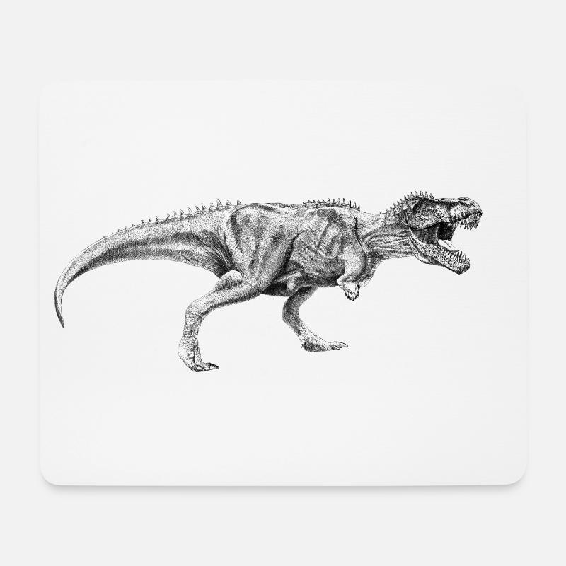Dinosaur - Tapis de souris (format paysage) - blanc