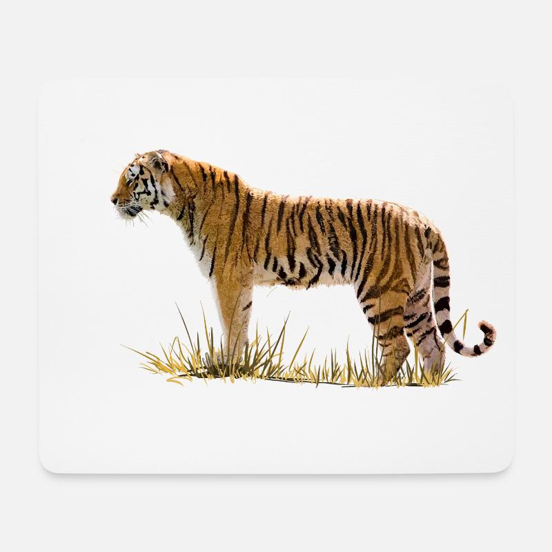 Tiger - Mousepad (Querformat) - Weiß