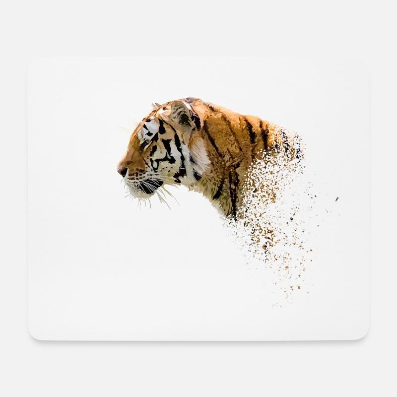 Tiger - Mousepad (Querformat) - Weiß