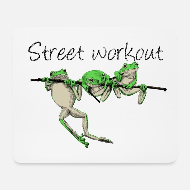 street workout - Mousepad (Querformat) - Weiß