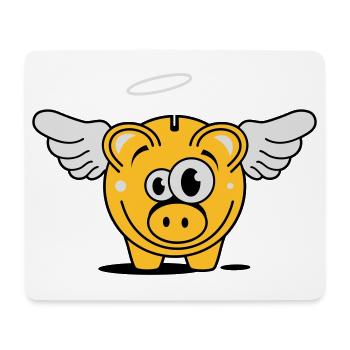 A piggy bank with wings and halo - Mouse Pad (horizontal) - white - Front