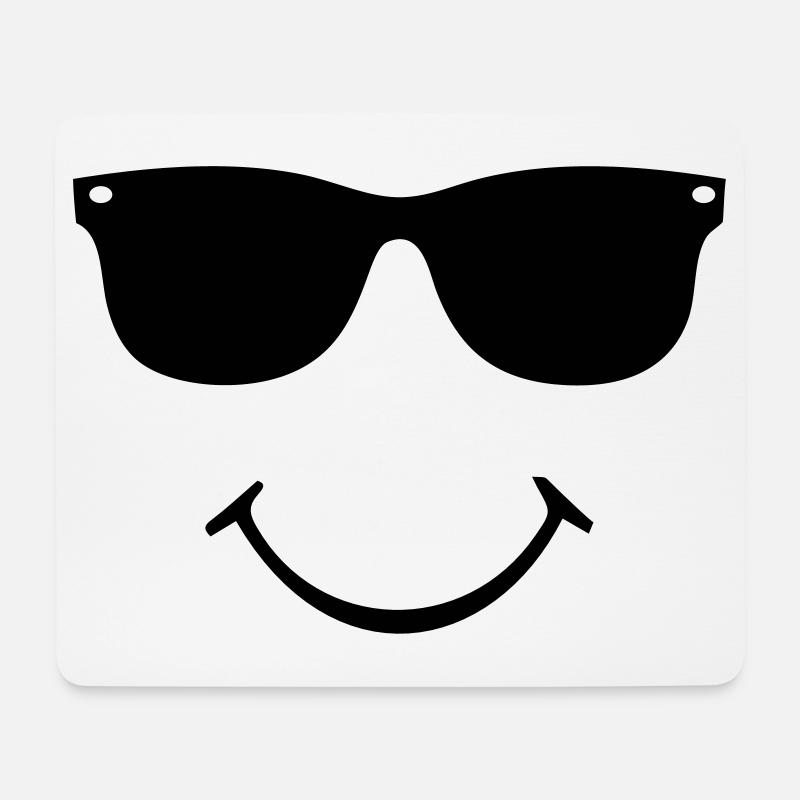 smiley face - Mousepad (Querformat) - Weiß