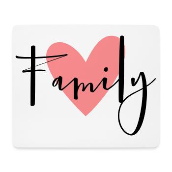 Family heart gift idea parents child love - Mouse Pad (horizontal) - white - Front