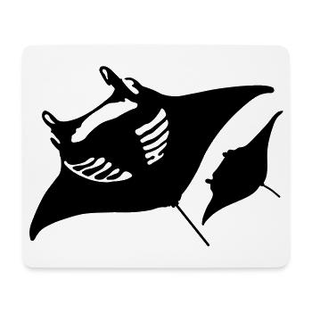 manta - Tapis de souris (format paysage) - blanc - Devant