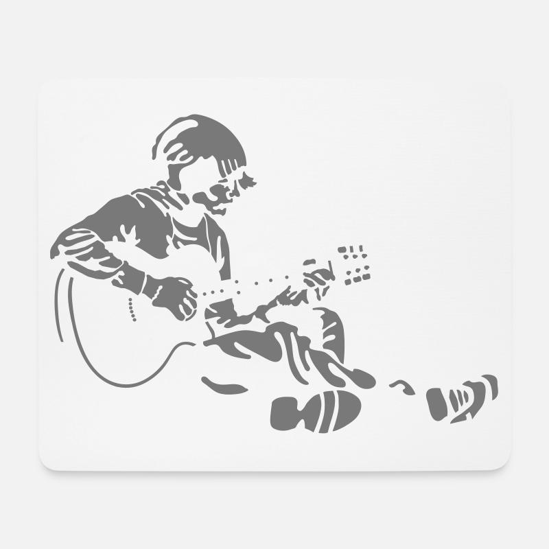 guitarist - Mouse Pad (horizontal) - white