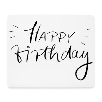 Joyeux anniversaire - Tapis de souris (format paysage) - blanc - Devant
